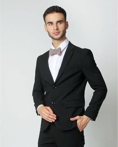 Jacob Alexander Men's Wool Blend Herringbone Traditional Freestyle Self-Tie Bow Tie in Saudi Arabia