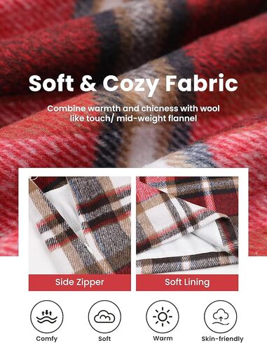 تنانير UANEO منقوشة للنساء تنورة قصيرة منقوشة بخصر عالٍ للخريف in Kuwait