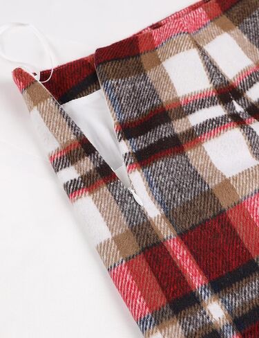 تنانير UANEO منقوشة للنساء تنورة قصيرة منقوشة بخصر عالٍ للخريف in Kuwait