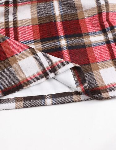 تنانير UANEO منقوشة للنساء تنورة قصيرة منقوشة بخصر عالٍ للخريف in Kuwait