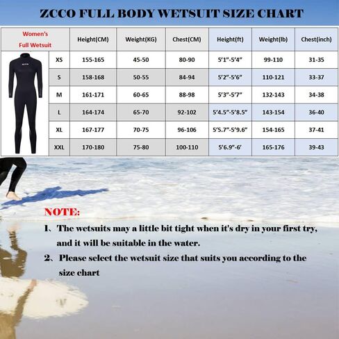 ZCCO Wetsuit 3mm Neoprene Wet Suit Full Body Long Sleeve Back Zip Diving Suit Thermal Suit for Water Sports Kayakboarding Surfing Snorkeling Scuba Diving Swimming in Saudi Arabia