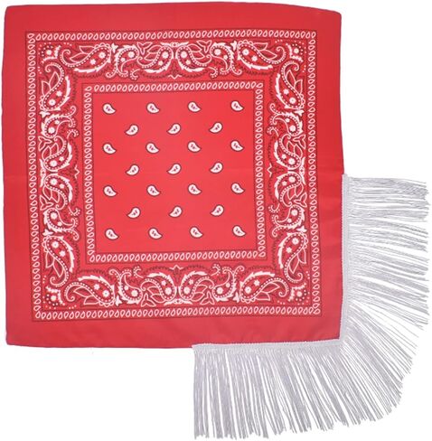 Jdlsppl Women's Fringe Bandana Lightweight Shawl Square Headband Disco Bachelorette Party Tribal Western Cowgirl Scarf in Saudi Arabia