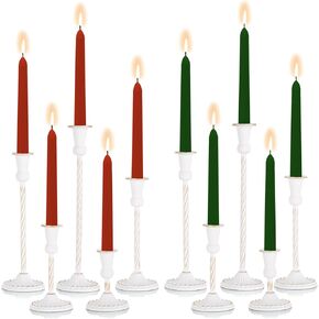 Sziqiqi Gold Candlestick Holders Set of 5 - Decorative Candle Holder for Candlesticks Taper Candles Wedding Birthday Candlelight Dinner Table Centerpiece