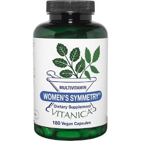Vitanica Women's Symmetry, High Potency Daily Multivitamin, Vegan/Vegetarian, 180 Capsules in Kuwait