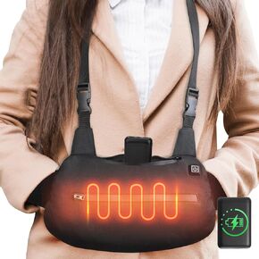 Rechargeable Hand Warmers Pouch Laelr Electric Heated Gloves Portable Heated Hand Muff Cold Winter Handwarmers Bag with 3 Heat Modes Fast Heating Waist Pouch for Outdoor Hunting Camping Golf Women Men in Kuwait