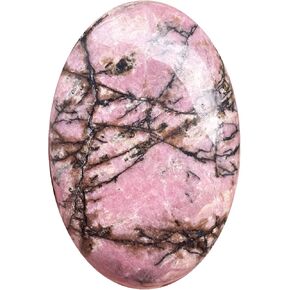 Oval Rhodonite Palm Stone, Polished Worry Pocket Stones Healing Crystal for Therapy Geometry Chakra Balancing in Kuwait