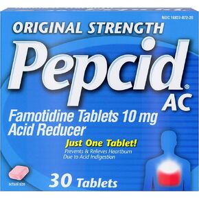 أقراص Pepcid AC الأصلية لتخفيف عسر الهضم الحمضي طوال اليوم، 30 قرصًا in Kuwait