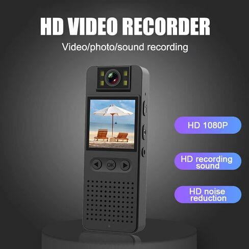 Body Camera, Police Body Cam Video Full HD 1080P, 256G Max Memory, Premium Body Cams for Enforcement,Security,Guard,Home,Outdoor,Travel,Camping,Cycling, with 128G Super high-Speed Card in Kuwait