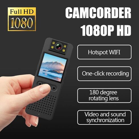Body Camera, Police Body Cam Video Full HD 1080P, 256G Max Memory, Premium Body Cams for Enforcement,Security,Guard,Home,Outdoor,Travel,Camping,Cycling, with 128G Super high-Speed Card in Kuwait