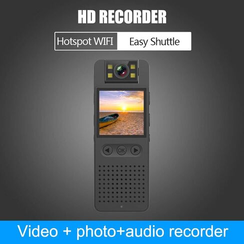 Body Camera, Police Body Cam Video Full HD 1080P, 256G Max Memory, Premium Body Cams for Enforcement,Security,Guard,Home,Outdoor,Travel,Camping,Cycling, with 128G Super high-Speed Card in Kuwait