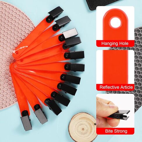 TOYMIS 24pcs Reflective Trail Markers, 4.06x0.51 Inch Trail Markers for Hiking Trail Markers for Trees Trail Marking Ribbon with Clips for Hunting Outdoor in Saudi Arabia