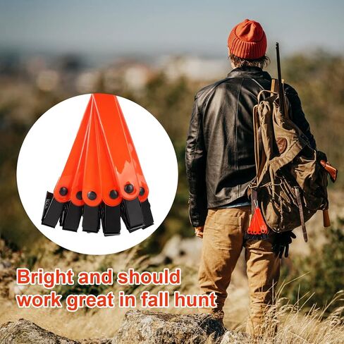 TOYMIS 24pcs Reflective Trail Markers, 4.06x0.51 Inch Trail Markers for Hiking Trail Markers for Trees Trail Marking Ribbon with Clips for Hunting Outdoor in Saudi Arabia