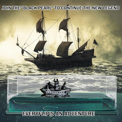 SVICCOOKQ Cruise Ship Fluid Drift,Bottle Unsinkable Boat Decoration-Black Pearl Unsinkable Titanic Toy Ghost Ship Black Pearl Ship in A Bottle Fluid Liquid Drift Bottle in a Box Gifts for Home Desk in Saudi Arabia