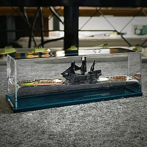 SVICCOOKQ Cruise Ship Fluid Drift,Bottle Unsinkable Boat Decoration-Black Pearl Unsinkable Titanic Toy Ghost Ship Black Pearl Ship in A Bottle Fluid Liquid Drift Bottle in a Box Gifts for Home Desk in Saudi Arabia