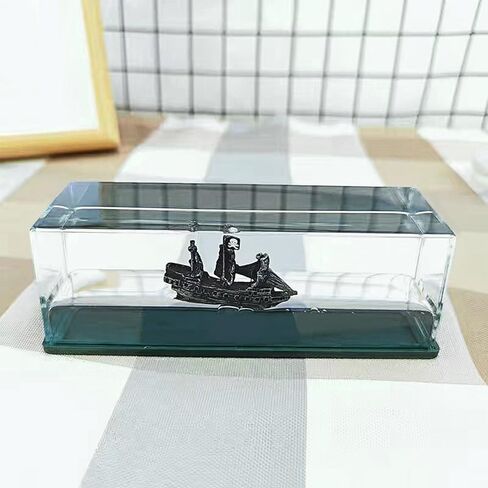 SVICCOOKQ Cruise Ship Fluid Drift,Bottle Unsinkable Boat Decoration-Black Pearl Unsinkable Titanic Toy Ghost Ship Black Pearl Ship in A Bottle Fluid Liquid Drift Bottle in a Box Gifts for Home Desk in Saudi Arabia