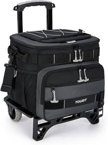 TOURIT Collapsible 48-Can Leak-Proof Insulated Rolling Cooler with All-Terrain Cart, Upgraded Fixtures and New Wheels Suitable for Beach, Picnic, Shopping in Kuwait
