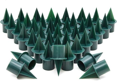 40-Pack Green Plastic Candle Holder Stakes - 1-inch Picks for Floral Arrangements, Wedding Table Centerpieces in Saudi Arabia