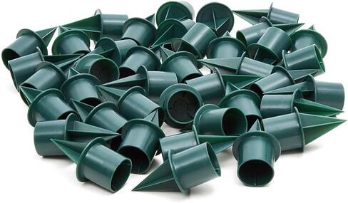 40-Pack Green Plastic Candle Holder Stakes - 1-inch Picks for Floral Arrangements, Wedding Table Centerpieces in Saudi Arabia
