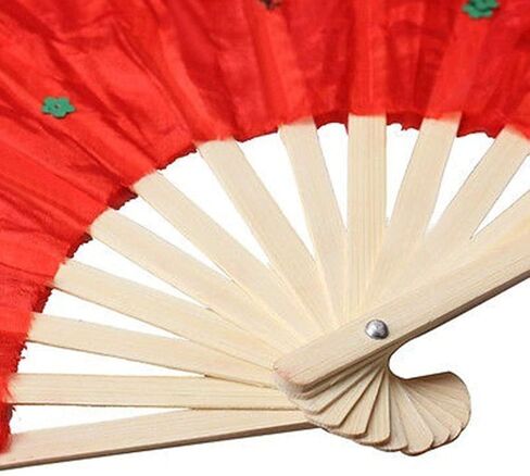 موفوكا مروحة رقص من الحرير الصناعي، مروحة طويلة مصنوعة يدويا من الخيزران للرقص الشرقي للاداء المسرحي والحفلات والرقص للنساء (ازرق) in Kuwait