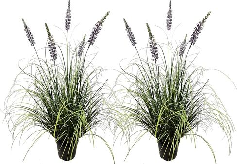 Artificial Plant 35in(1pack) Tall Artificial Lavender Plant,Faux Plants Indoor Home Decorative Artificial Plants & Flowers in Pot Fake Plant, House Plant Indoor in Kuwait