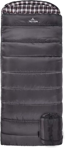 TETON Sports Fahrenheit Sleeping Bag – XXL Sleeping Bag, Big, Warm and Roomy, Adult Camping in Style. Flannel Inner Lining, All Weather Bags in Kuwait