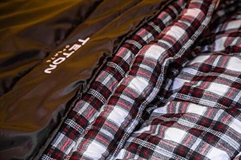 TETON Sports Fahrenheit Sleeping Bag – XXL Sleeping Bag, Big, Warm and Roomy, Adult Camping in Style. Flannel Inner Lining, All Weather Bags in Kuwait