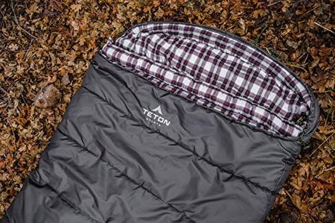 TETON Sports Fahrenheit Sleeping Bag – XXL Sleeping Bag, Big, Warm and Roomy, Adult Camping in Style. Flannel Inner Lining, All Weather Bags in Kuwait