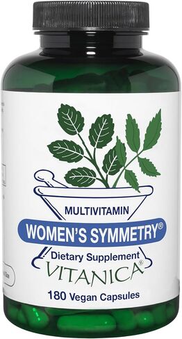 Vitanica Women's Symmetry، فيتامينات متعددة يومية عالية الفعالية، نباتي/نباتي، 180 كبسولة in Saudi Arabia