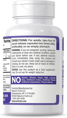 Nature's Truth Multi Collagen Protein Capsules | 90 Count | Type I, II, III, V, X | Collagen Peptide Pills | Gluten Free Supplement in Saudi Arabia