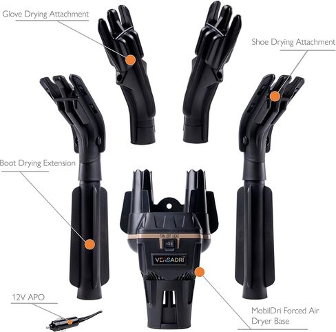 VersaDri Fastest Boot Shoe Glove Ski Snowboard Helmet Dryer Forced Air Heater | Fast Dry Times | Heat Or Cool Fan | 12V DC Power Connection | No Rack Needed | Premier in Saudi Arabia