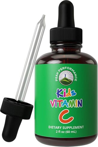 فيتامين سي للأطفال. قطرات فيتامين سي السائل ذات المذاق الأفضل للأطفال الصغار والأطفال والمراهقين. خالي من السكر، غير معدل وراثيًا، خالي من الغلوتين، مكمل نباتي. امزجه مع العصير أو الحليب أو الماء وسيحبه أطفالك! in Kuwait