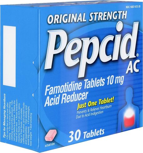 أقراص Pepcid AC الأصلية لتخفيف عسر الهضم الحمضي طوال اليوم، 30 قرصًا in Kuwait