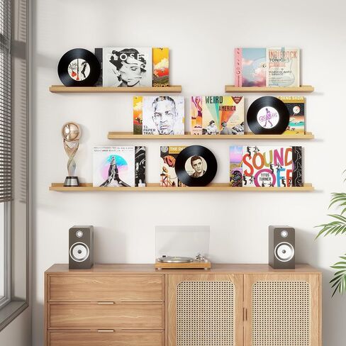 Picture Ledge Shelf, Floating Shelves Set of 2, 48 Inches Long Large Nursery Book Shelves for Toys Storage, Kids Bookshelf Wall Mounted for Living Room Bedroom Decor Books Photo Frames, Walnut in Kuwait