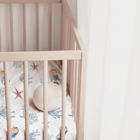 Ultra Soft Muslin Crib Sheets for Baby, Premium Breathable Organic Cotton Crib Fitted Sheet for 52’’x28’’Standard Crib and Toddler Mattress.2 Pack Flower Pattern in Saudi Arabia