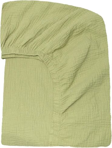 Ultra Soft Muslin Crib Sheets for Baby, Premium Breathable Organic Cotton Crib Fitted Sheet for 52’’x28’’Standard Crib and Toddler Mattress.2 Pack Flower Pattern in Saudi Arabia