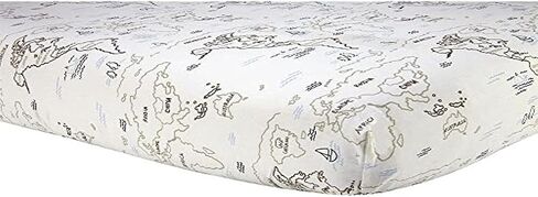 Sadie & Scout Crib Sheet, Zahara World Map Fitted 28x52 Inch (Pack of 1) in Saudi Arabia