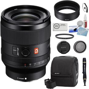 Sony FE 35mm F1.4 GM (SEL35F14GM) Lens Bundle with 67MM Digital HD Filter and Advanced Accessory Kit