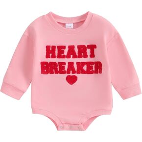 طفل صبي فتاة عيد الحب الزي رسالة التطريز البلوز فقاعة رومبير طويلة الأكمام Crewneck رومبير الملابس in Kuwait