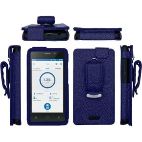 حافظة جلدية ملائمة مع واقي شاشة (تتضمن حلقة تسلق وحبل قصير) لجهاز Omnipod Dash PDM (مدير مرض السكري الشخصي) (أسود) in Kuwait