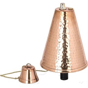 Haiwiian Premium Metal Oil Lamp Outdoor, 54" Tall- Tiki Style/w Snuffer Deck Torch for Patio, Outdoor, Lawn and Garden/w Large 32oz Oil Lamp (Brushed Bronze) in Saudi Arabia