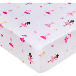 Wildkin Microfiber Fitted Crib Sheet for Boys & Girls, Crib Sheets Measures 52 x 28 Inches, Soft & Breathable Fabric Crib Sheets for Kids, Fits Standard Crib Mattress (Mermaids)