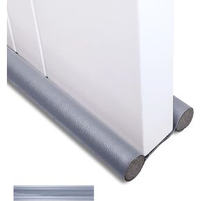 2Pcs Double Door Draft Stopper, Draft Stopper for Bottom of Door Soundproof, Windproof, Dustproof, Block Light, Insect Resistant, Under Door Noise Blocker 37 Inch