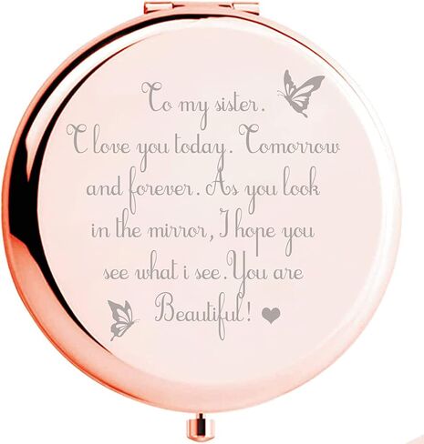 ZOORON Funny Gifts for Women I 'Not a Day Over Fabulous' Rose Gold Compact Mirror I Funny Women Gifts Ideas for Birthday I Unique Gifts for Women, Friends, Mom, Sister in Kuwait