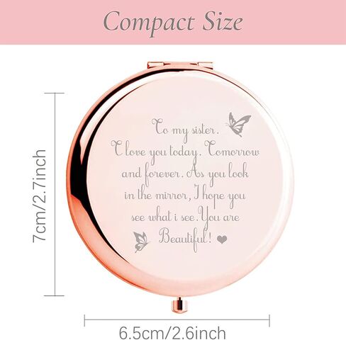 ZOORON Funny Gifts for Women I 'Not a Day Over Fabulous' Rose Gold Compact Mirror I Funny Women Gifts Ideas for Birthday I Unique Gifts for Women, Friends, Mom, Sister in Kuwait