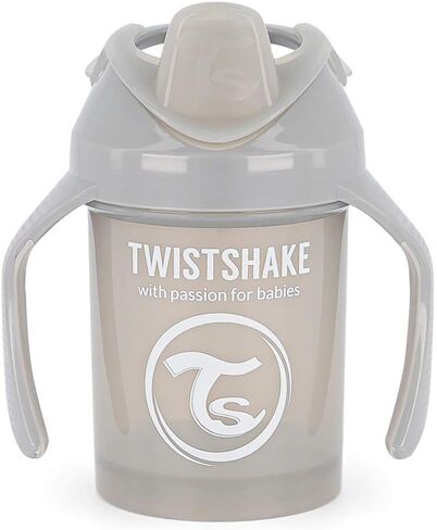 TWISTSHAKE Sippy Cups - Premium 230ml/8oz Toddler Sippy Cups for 4+ Months - Leak-Proof Design, Easy-Grip Bottle with Soft Sippy Spout, BPA Free - Black in Saudi Arabia