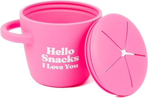 Bella Tunno Happy Snacker – No Spill Snack Cups for Toddlers and Babies, Baby Snack Container Made from Silicone BPA Free, Soft and Easy to Use (Snack Super Fan) in Kuwait