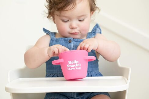 Bella Tunno Happy Snacker – No Spill Snack Cups for Toddlers and Babies, Baby Snack Container Made from Silicone BPA Free, Soft and Easy to Use (Snack Super Fan) in Kuwait