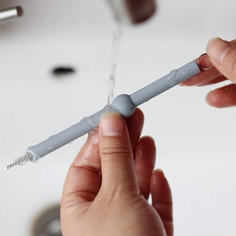 أكواب أطفال جينبير 2 في 1 من السيليكون مع غطاء كوب للوجبات الخفيفة وقش، أكواب مضادة للانسكاب بوزن 8.5 أونصة، كوب تدريب للأطفال بعمر 12 شهرًا فما فوق (أرجيل) in Kuwait