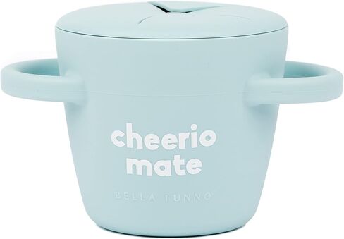 بيلا تونو هابي سناكر - أكواب الوجبات الخفيفة المقاومة للانسكاب للأطفال الصغار والرضع، حاويات الوجبات الخفيفة مصنوعة من السيليكون الخالي من البيسفينول أ، فتحة ناعمة وغطاء قابل للإزالة (مرحبًا بالوجبات الخفيفة) in Kuwait