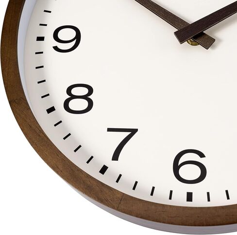 Foxtop Wood Wall Clock 12 Inch Silent Non-Ticking Battery Operated Quartz Round Wooden Wall Clock Decorative for Kitchen Bedroom Living Room Home Office Decor in Saudi Arabia